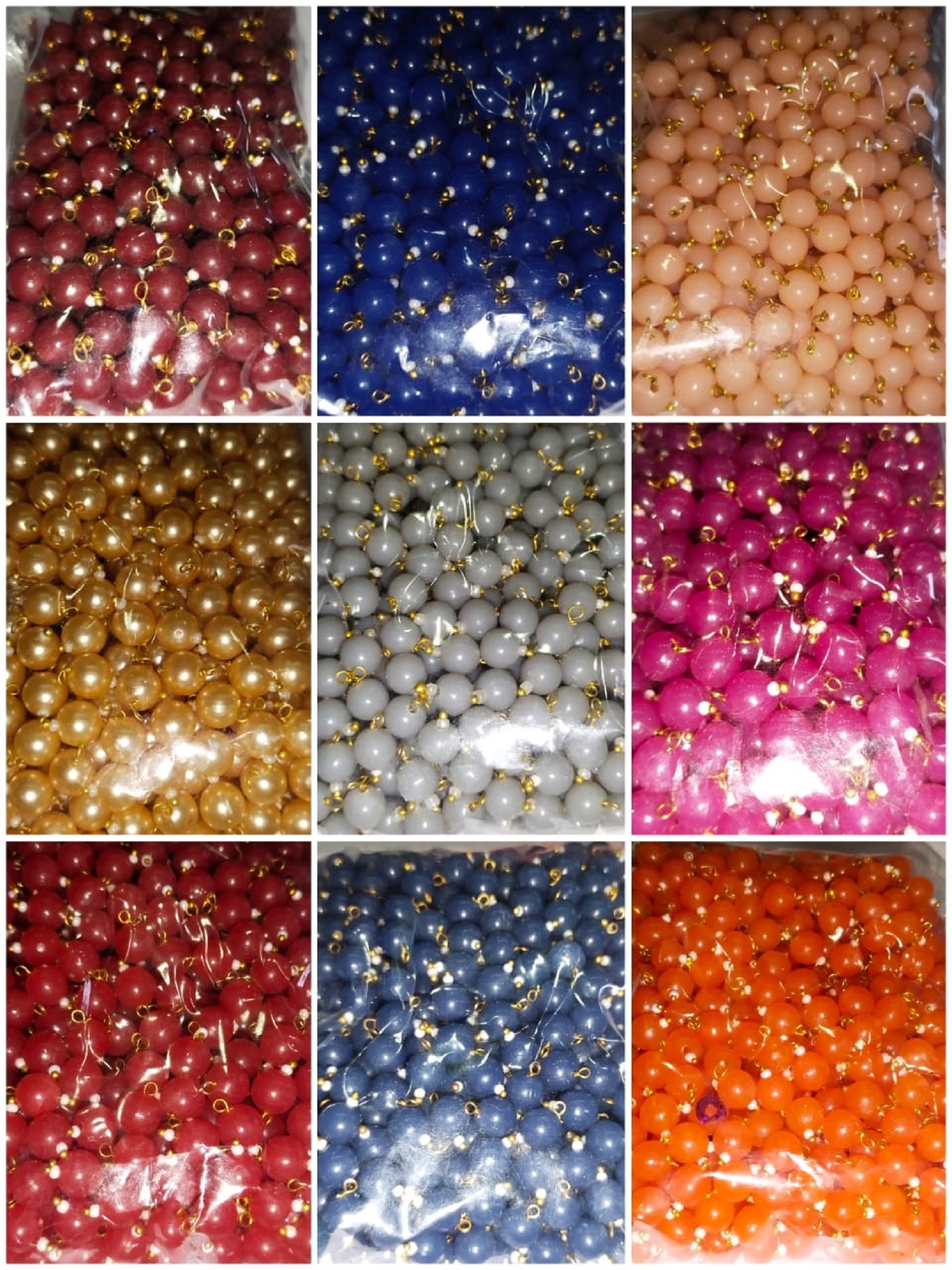 8mm Round Hanging Beads – Sumathi