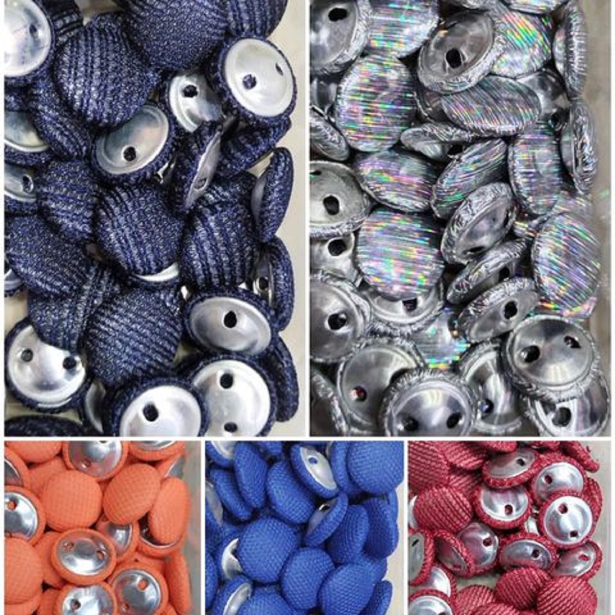 Easnea 20pcs Button With Cotton Fabric Covered Garment Buttons